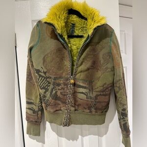 Vintage Custo Barcelona Painted Coat Size 4